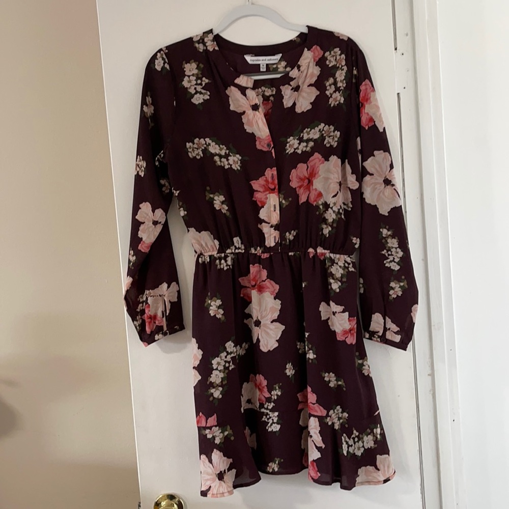 Cupcakes and cashmere long sleeve mini dress